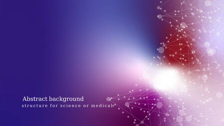 Abstract structure for science or medical background genetic engineering and gene manipulation. Innovation technology concept network scientific research.のイラスト素材