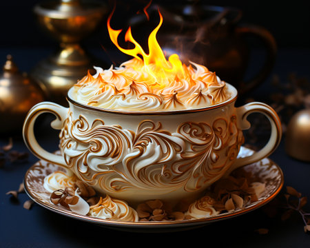 Weird coffee mug design decoration modern coffee mug design. Generative Aiの素材