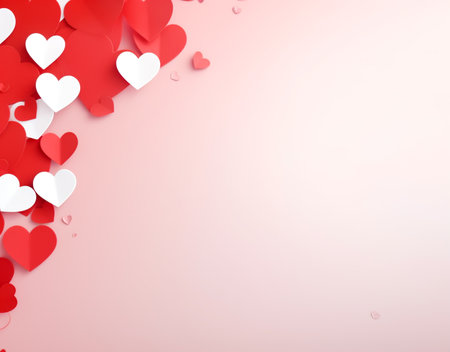 Abstract heart background. concept of Valentine's Day, For wedding photos, wedding cards valentine's day card or web design and web background. Generative aiの素材