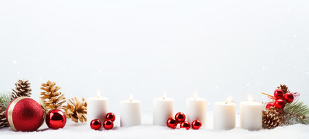 Happy New Year concept. Merry christmas and Happy new year event. Area for entering text, Write text on a white. Generative aiの素材