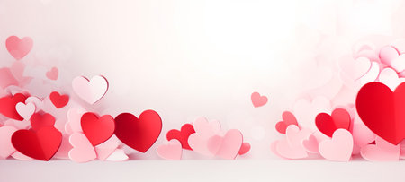 Abstract heart background. concept of Valentine's Day, For wedding photos, wedding cards valentine's day card or web design and web background. Generative aiの素材
