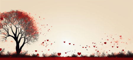 Vintage Valentine's Day concept. For wedding photos, wedding cards valentine's day card or web design and web background. Generative aiの素材