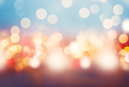 Abstract red dark bokeh background, light blurred light. For art texture, presentation design or web design and web background. Generative aiの素材