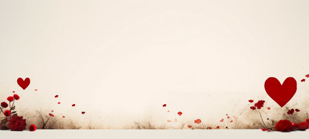 Vintage Valentine's Day concept. For wedding photos, wedding cards valentine's day card or web design and web background. Generative aiの素材