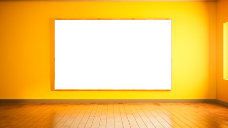 Yellow vintage board sign. For art texture, presentation design or web design and web background. Generative aiの素材