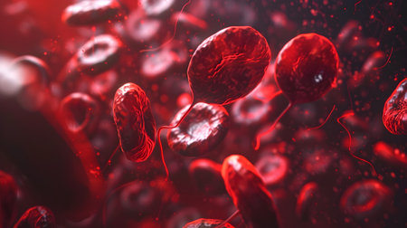 This high definition super detailed image showcases the complex microscopic world of cardiac endothelial progenitor cells which hold immense potential for advanced clinical treatments of heartの素材