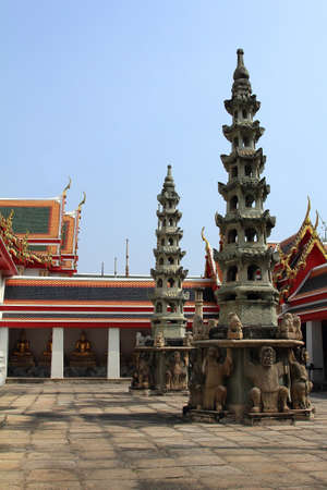 Ancient stupa at Wat Pho in Bangkok , Thailand