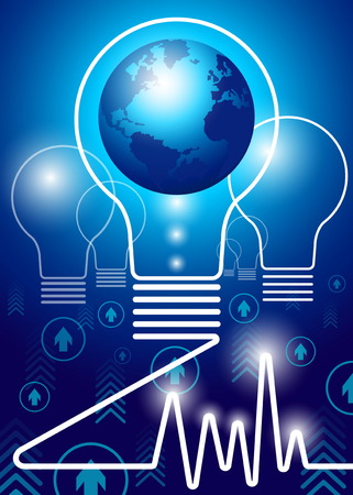 energy electric and technology for worldのイラスト素材