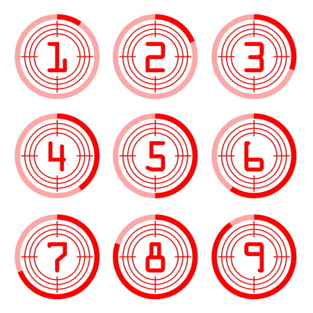 numbers and status download and uploadのイラスト素材