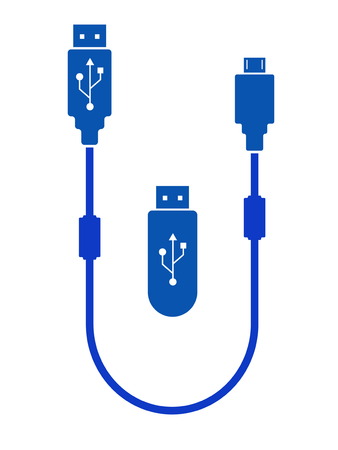 isolated usb icon on white background use for transfer data other on network internetのイラスト素材