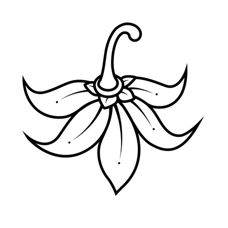 pattern thai style,wallpaper and black line flower repetition with copy space isolated and floating on white background for designer and decorative wall temple of thailandのイラスト素材