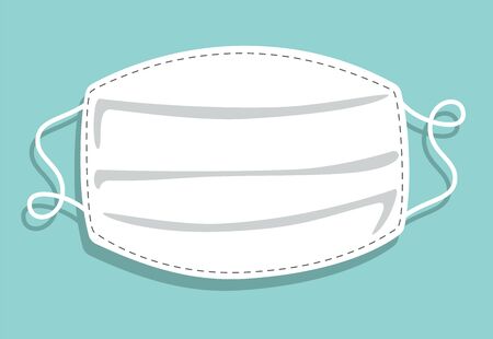 icon mask stop covid-19 on blue background,publicity sign coronavirus,technology modern medical science with virus protection and epidemicのイラスト素材