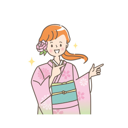 Illustration of woman in sunny clothesのイラスト素材