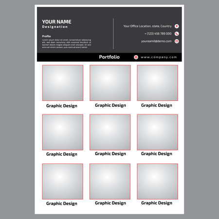 Portfolio design, Company Portfolioのイラスト素材