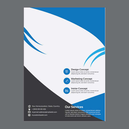 Corporate flyer design template, business flyerのイラスト素材