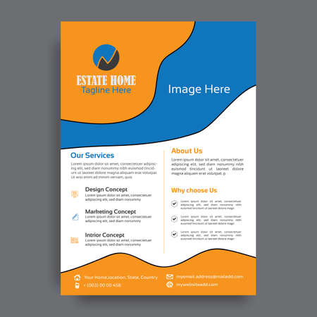 Corporate flyer, Professional flyer, Modern flyer, business flyer,のイラスト素材