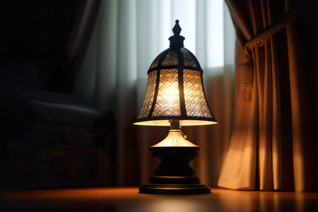 Lantern in the interior of the room. Selective focus.の素材