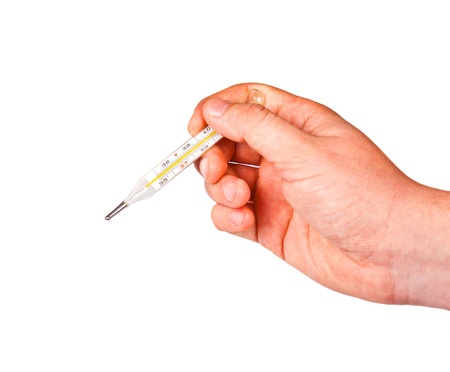 Measures the temperature of the body