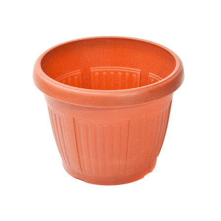 empty pot for indoor plants on white backgroundの写真素材