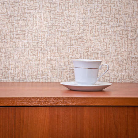 Tea pair on a wooden board backgroundの写真素材