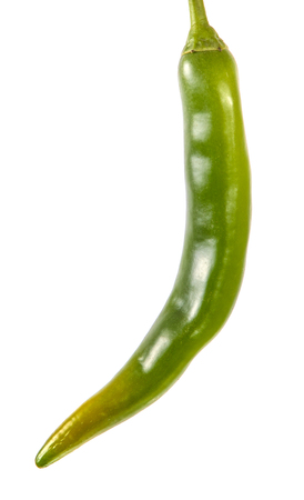 green chilli pepper. on a whiteの写真素材