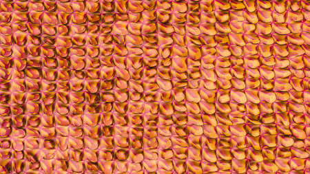red orange low polygonal. 3D rendering