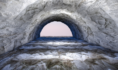 stone tunnel. illustration. 3d RENDERINGの写真素材
