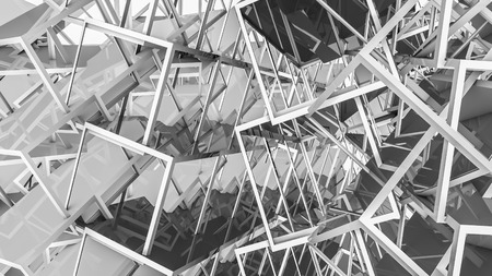 abstract geometric floors and shapes. illustration. 3d renderの写真素材