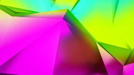 multicolored abstract low poly background. 3d render illustration