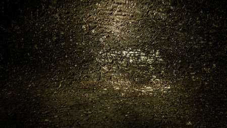 empty stone background. curved surface with shadows and light spots. 3d render illustrationの写真素材