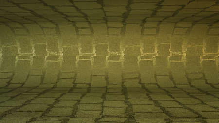 three-dimensional textured background. curved part of the tunnel with a textured surface. 3d render illustrationの写真素材