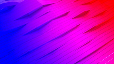 blue-red abstract three-dimensional background. deformed surface. 3d render illustration