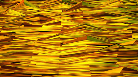 abstract gold background. three-dimensional deformed stripes. 3d render illustration