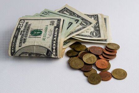 money and coinsの写真素材