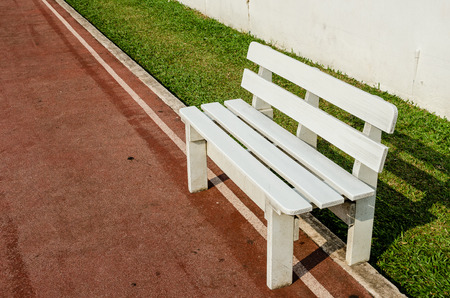 white bench の写真素材