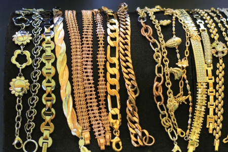 golden bracelet in the market