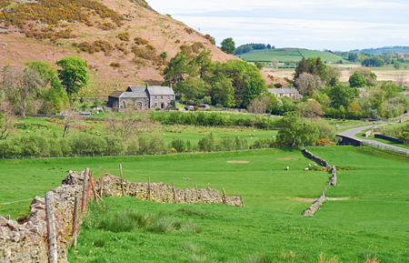 Mosedale Farmhouse in the English Lake District, UK.のeditorial素材
