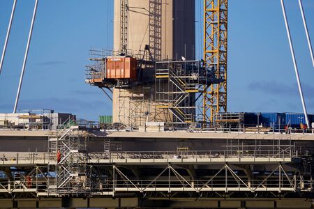 QUEENSFERRY BRIDGE, SCOTLAND, UK - NOVEMBER 05, 2016: Construction of the new Queensferry Bridge...