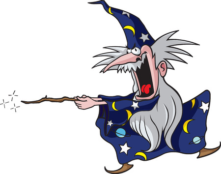 Cartoon Wizard illustration のイラスト素材