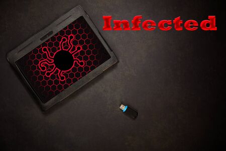 Infected Tabletの写真素材