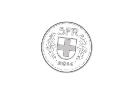 Vecotr of five swiss francsのイラスト素材