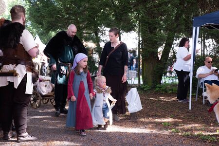 Bad Saeckingen, Germany - April 21th 2018: Mittelalterlich Phantasie Spectaculumのeditorial素材