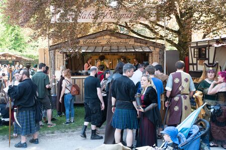 Bad Saeckingen, Germany - April 21th 2018: Mittelalterlich Phantasie Spectaculumのeditorial素材