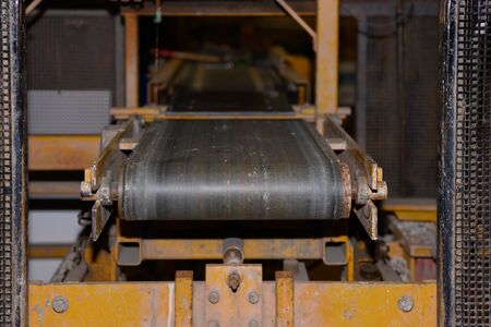 a view of an industrial conveyor belt