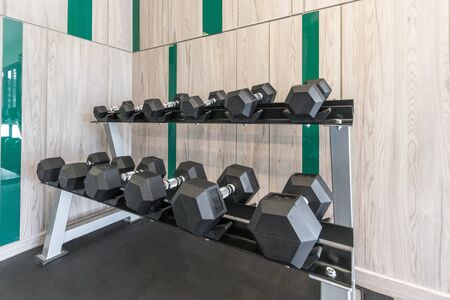 Gyms at the top of the building Overlooks the cityの写真素材