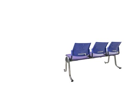 Blue long chair 3 seats, Dicutの写真素材
