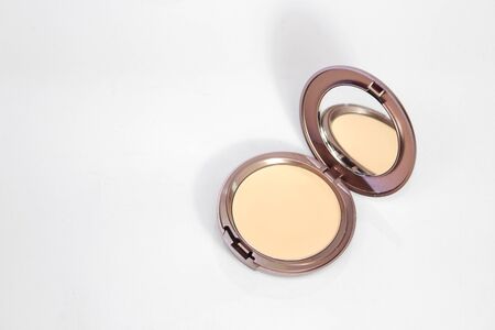 face powder with lotus flower on with backgroundの写真素材