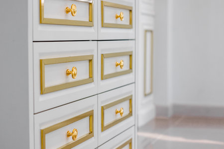 Close up of modern kitchen faucet and sinkの写真素材