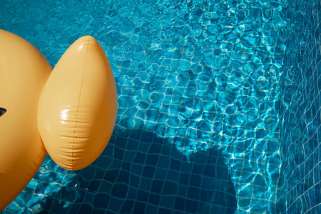 Close up of blue swimming poolの写真素材