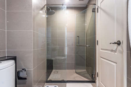 Shower With Glass Doorの写真素材
